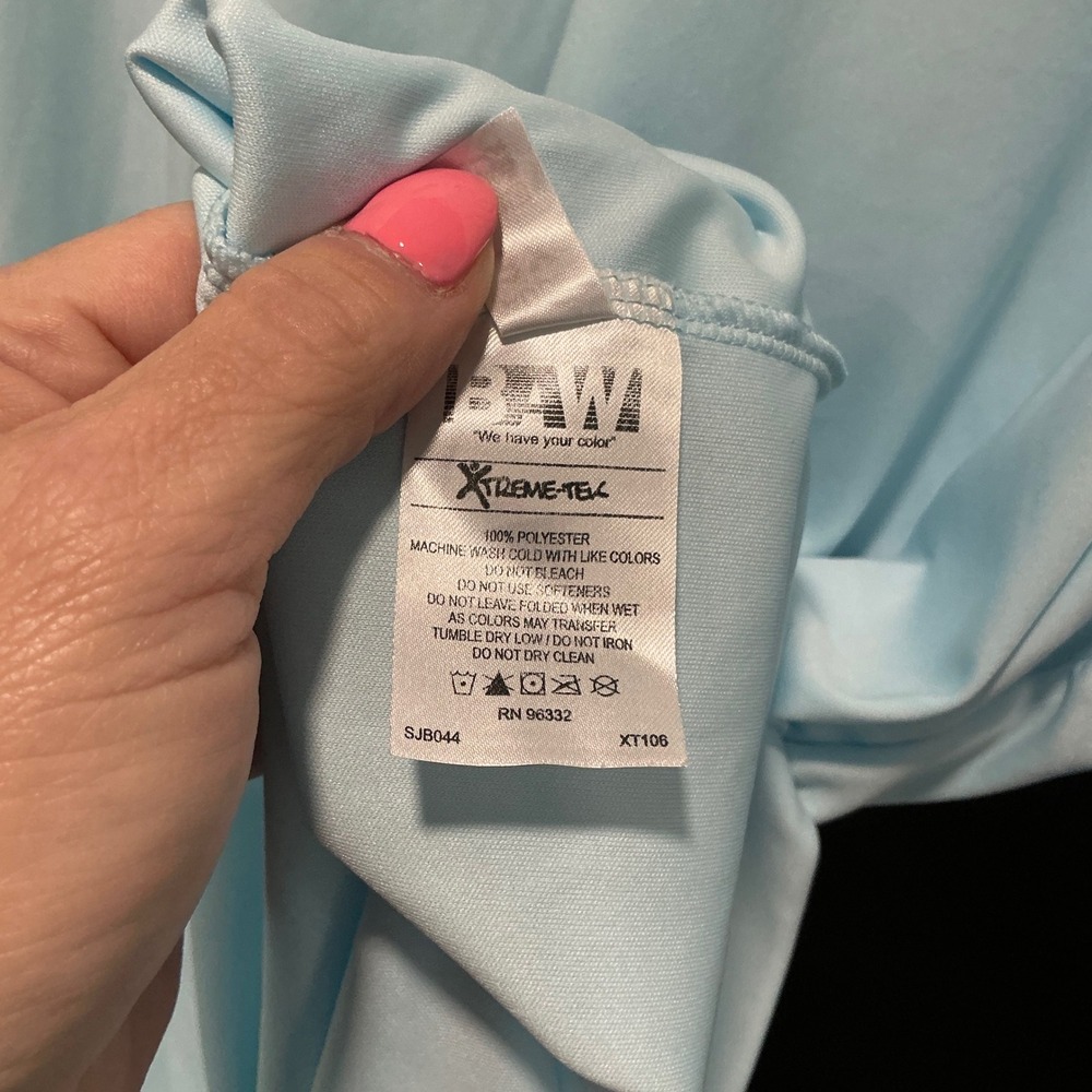 Brackish Life Performance Hoodie Xtreme-Tek 3X Light Blue Chesapeake Bay Fishing - Picture 6 of 7